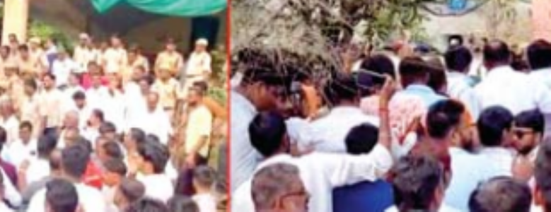 सांगली में स्ट्रांग रूम के बाहर हंगामा